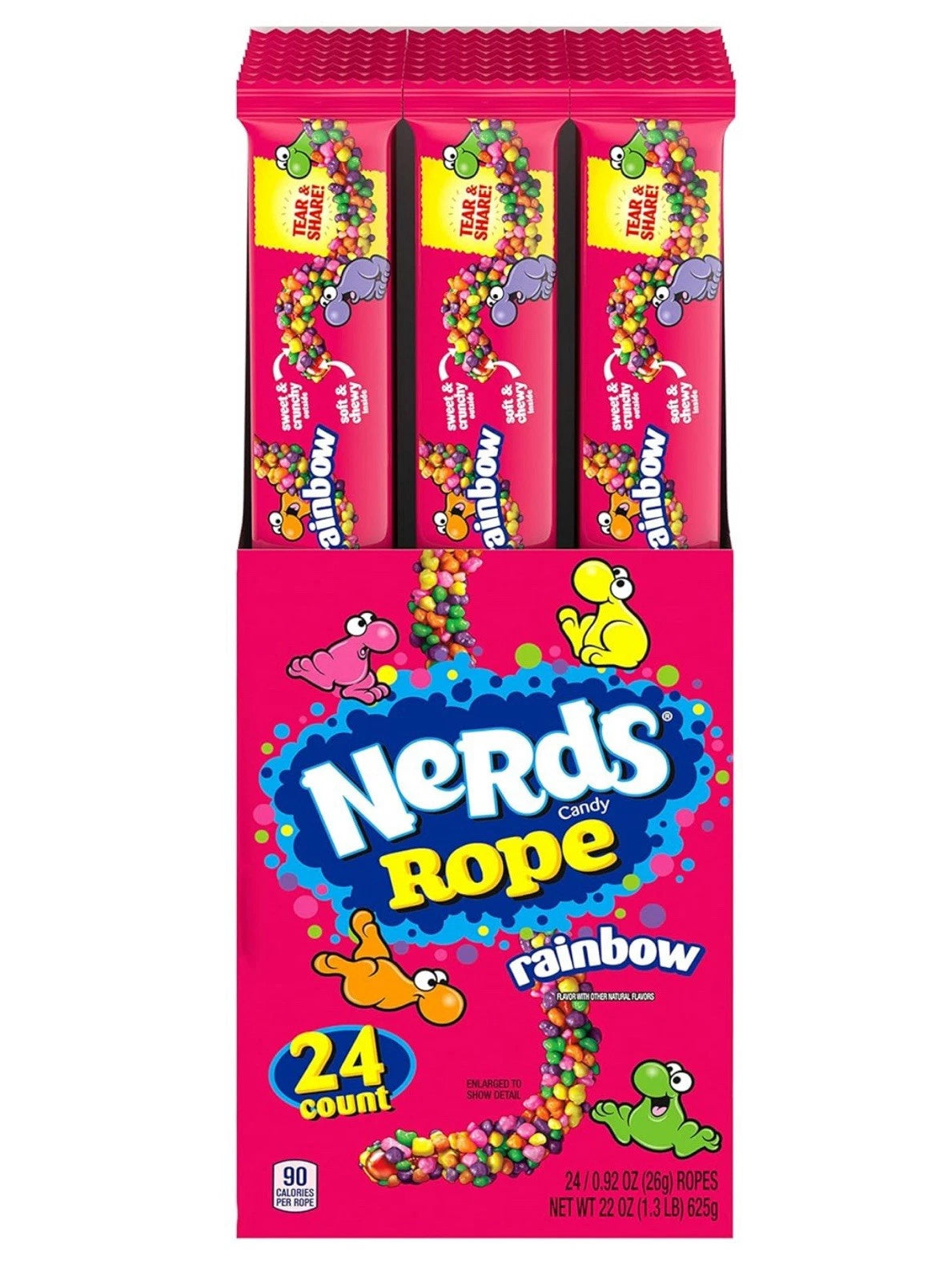 Nerds Candy Rope Gummy Clusters Fruits 24 x 26g (case) - Out of Date